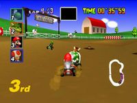 une photo d'Ã©cran de Mario Kart 64 sur Nintendo 64